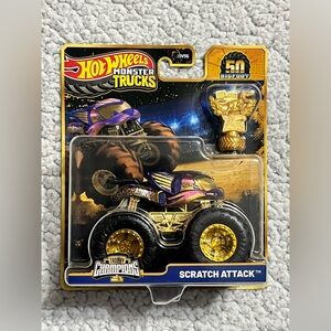 Hot Wheels Monster Trucks Trophy Champions Scratch Attack Vehicle